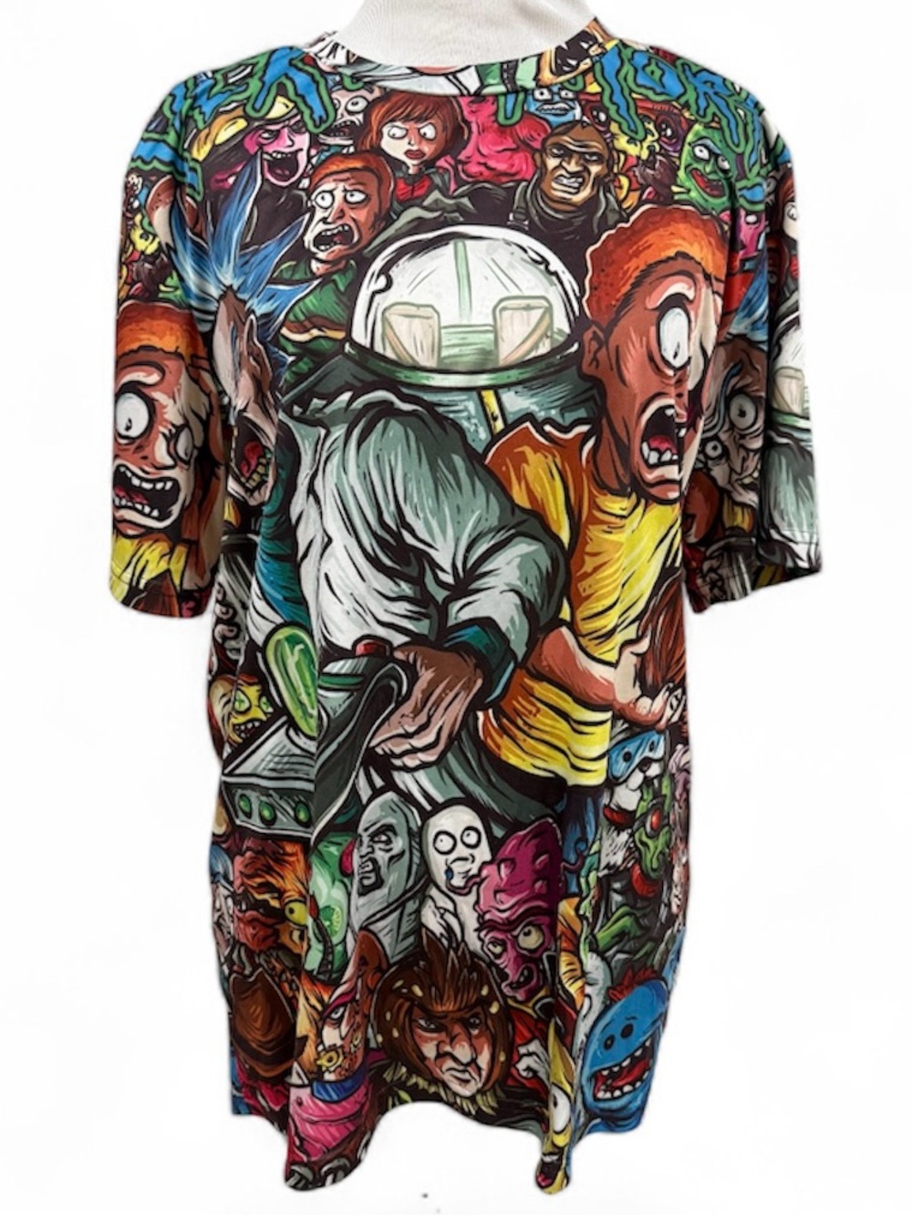 Waz Shop Rick & Morty Cartoon Trippy Art To Wear T-Shirt Mens Size M Skater